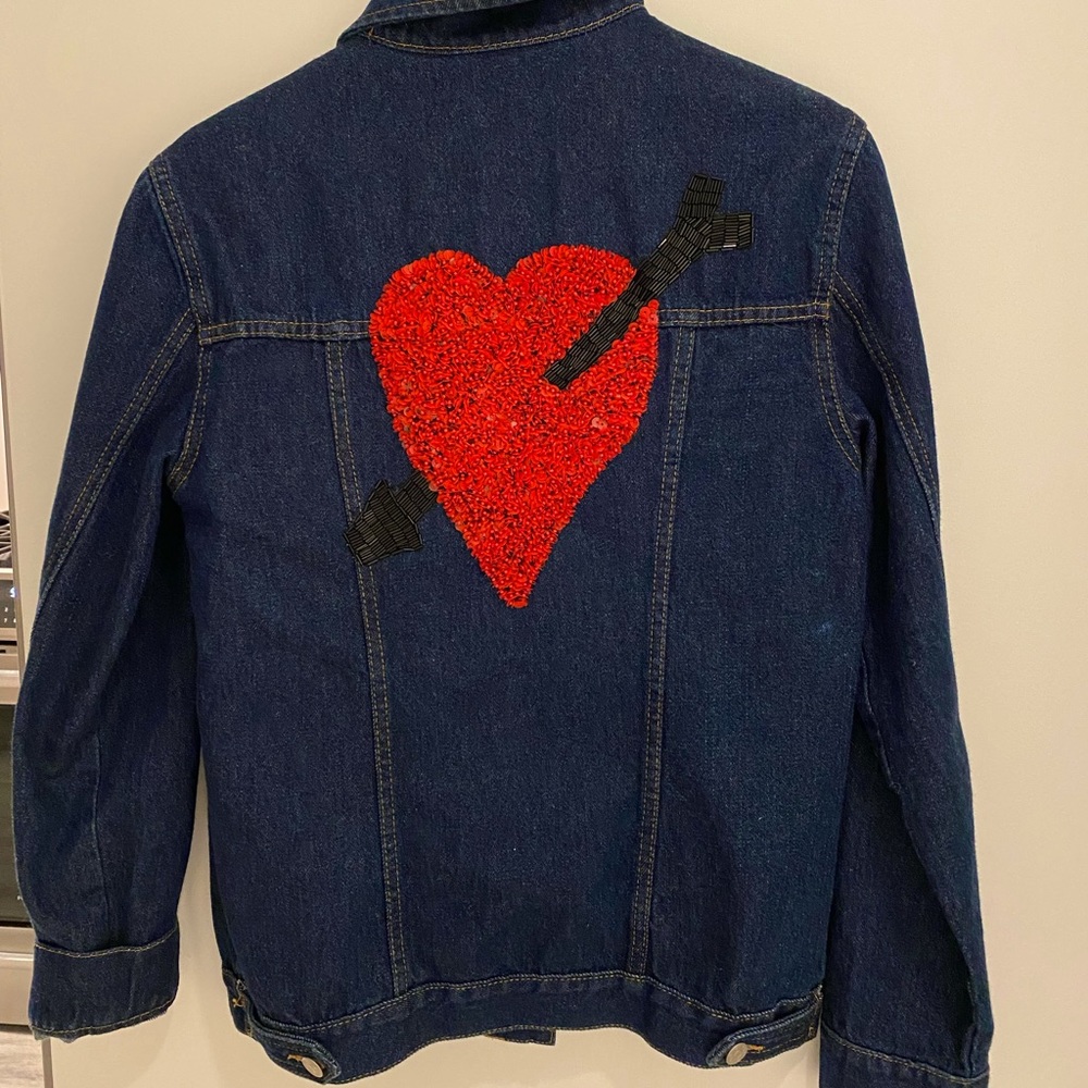 UNIQUE HAND EMBROIDERED JEAN JACKET
